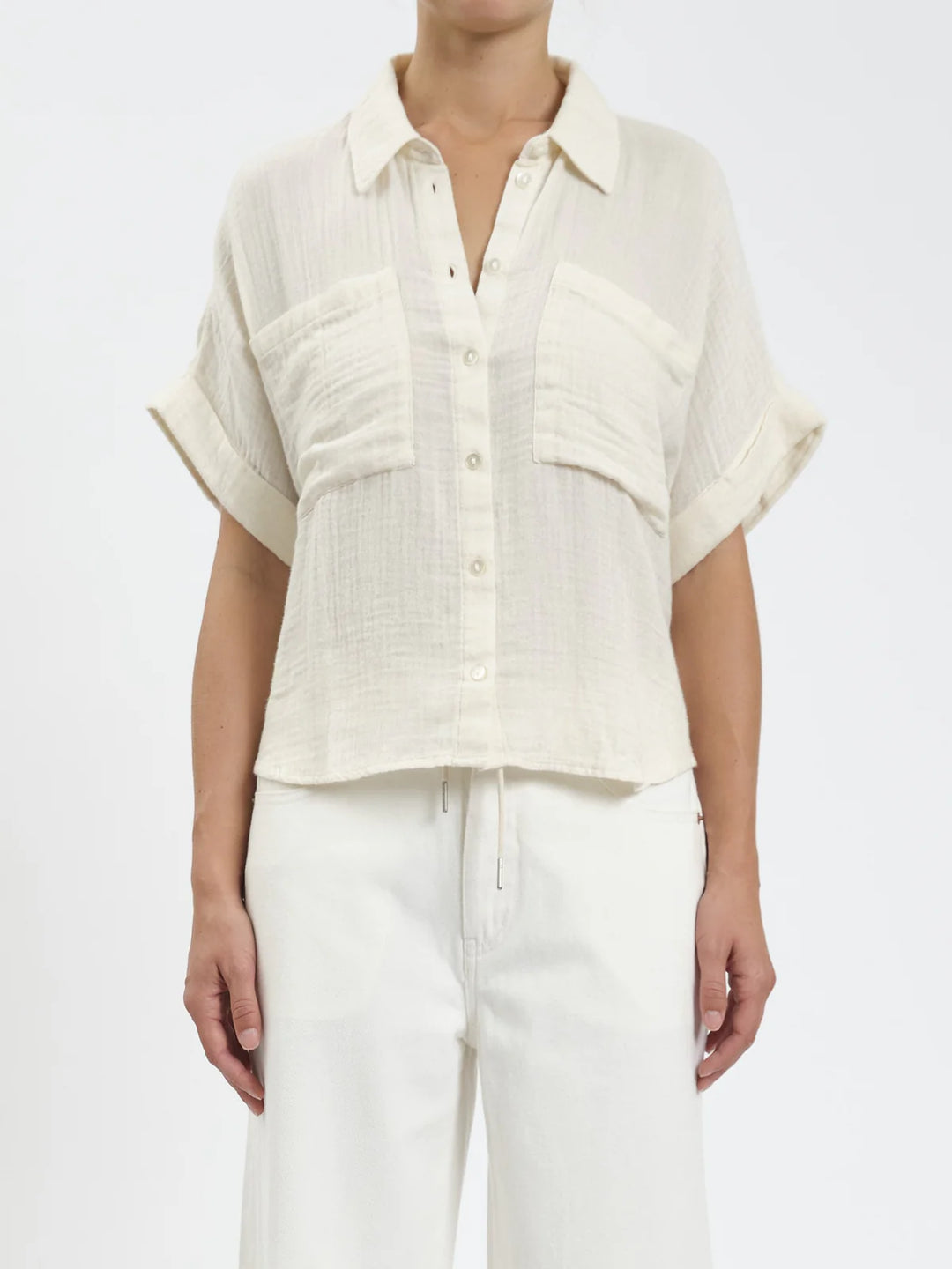 Kate Short Sleeve Button Up