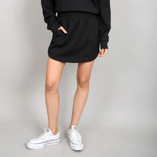 Santia Soft Knit Pull On Mini Skirt
