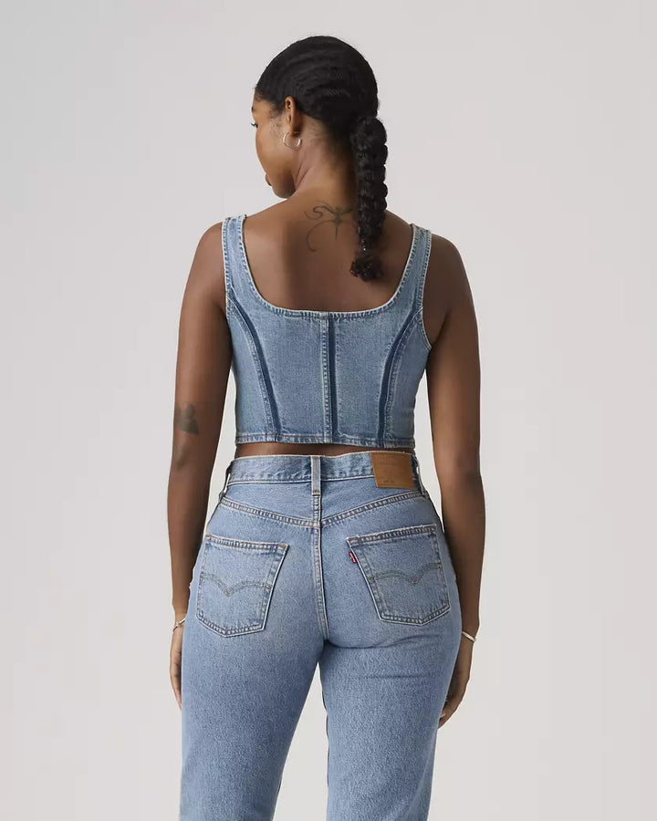 Seamed Zip Bustier- Shadow Work