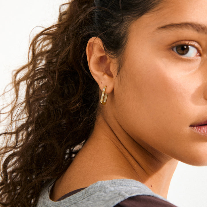 Phase Oval Hoop Earrings