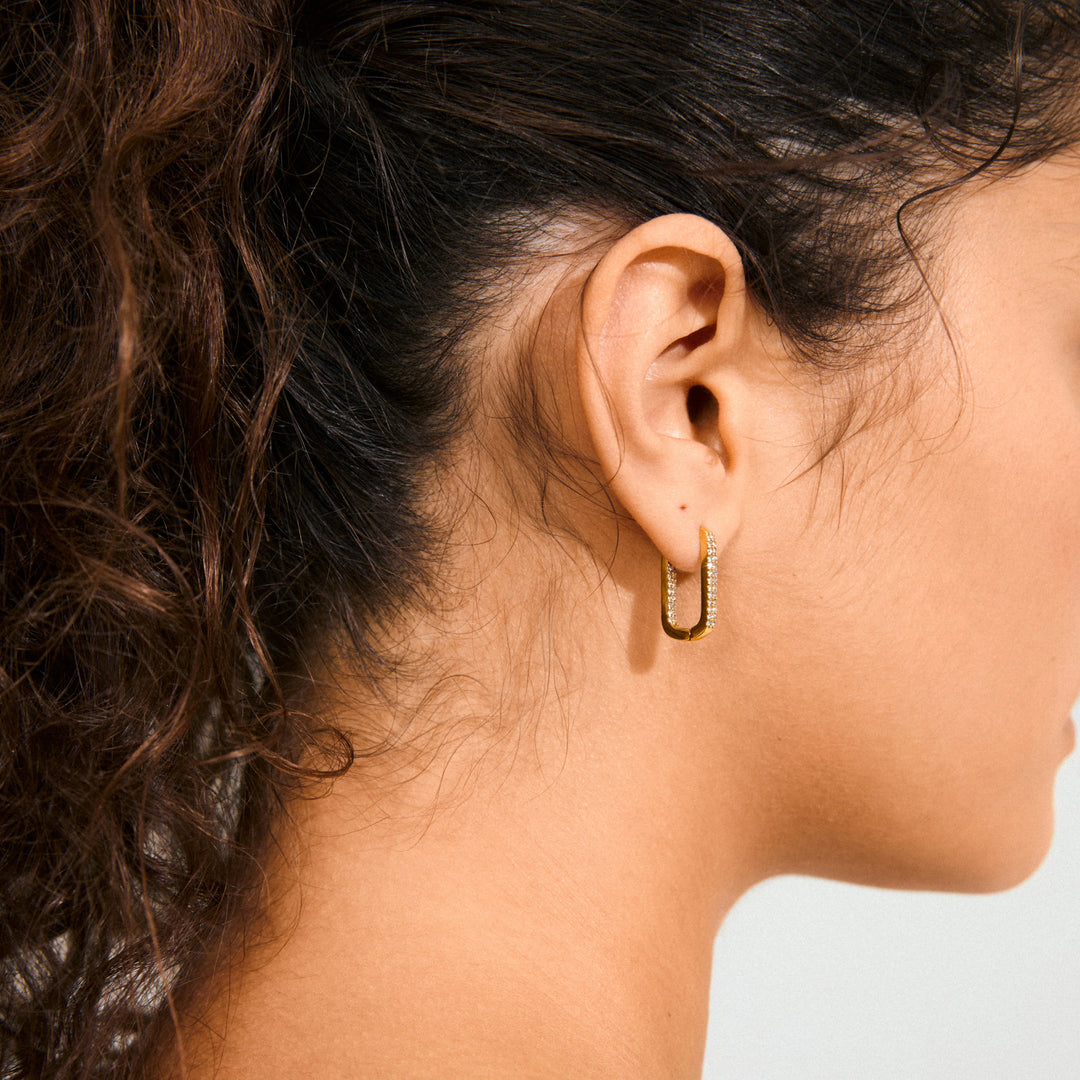 Phase Oval Hoop Earrings