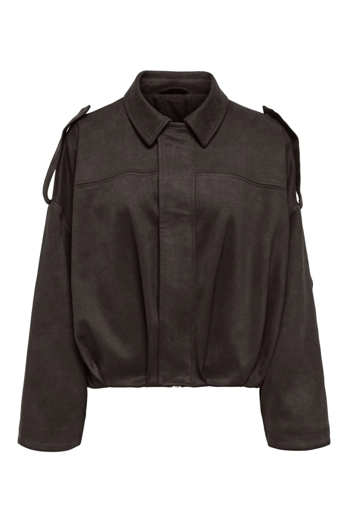 Moon-Stina Faux Suede Bomber