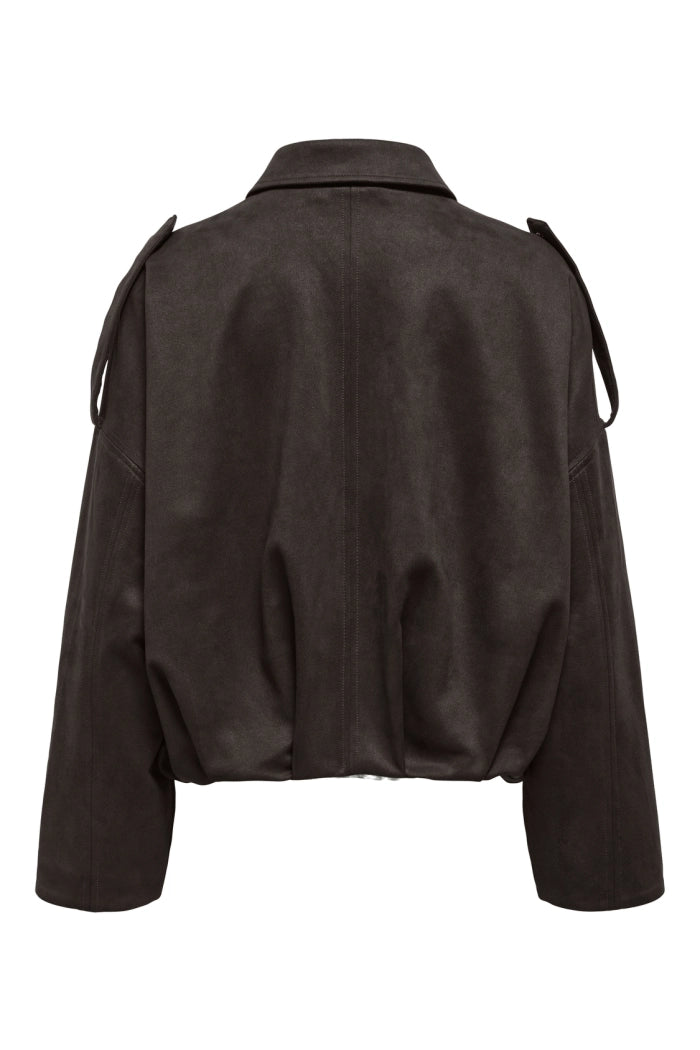 Moon-Stina Faux Suede Bomber