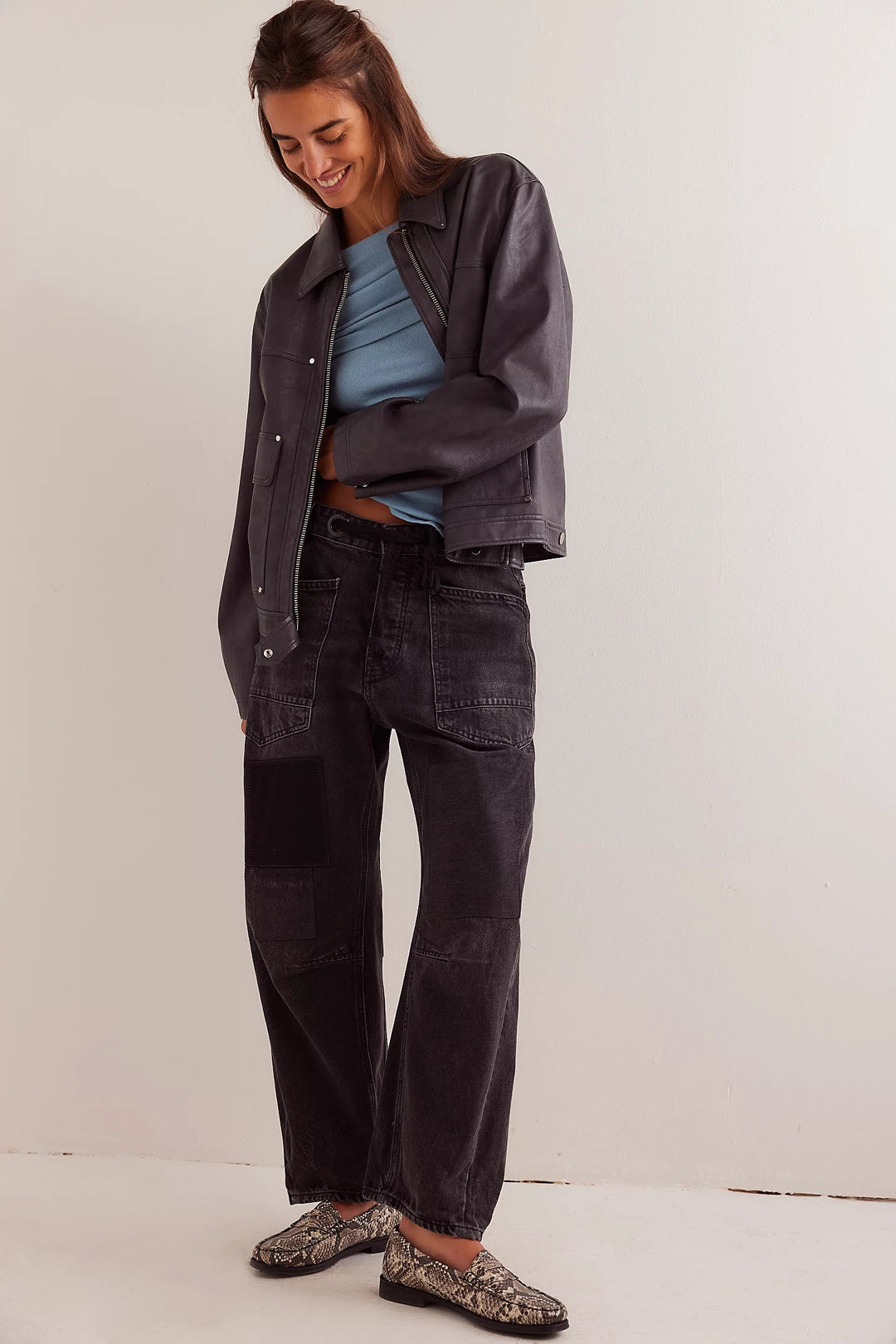 Moxie Low Slung Pull On Barrel Jean