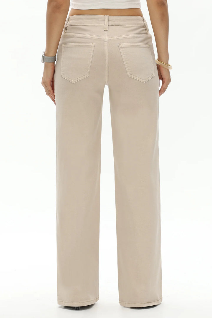 New York Mid Rise Slim Wide Denim - Void
