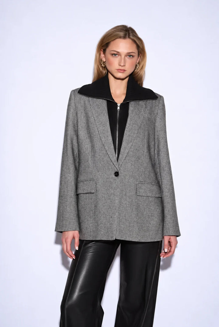 Misty Herringbone Blazer
