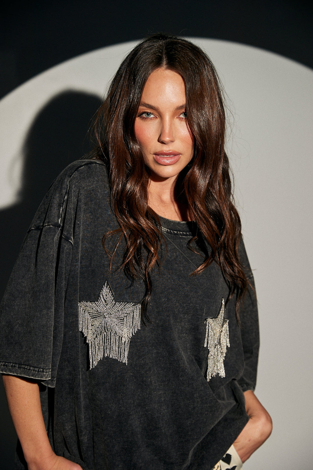 Sparkle Titty Tee- Black