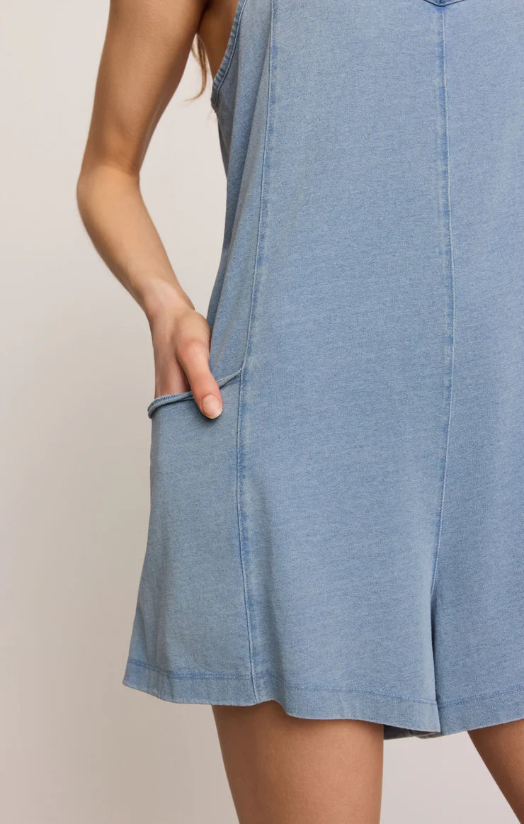 Go Easy Jersey Denim Romper