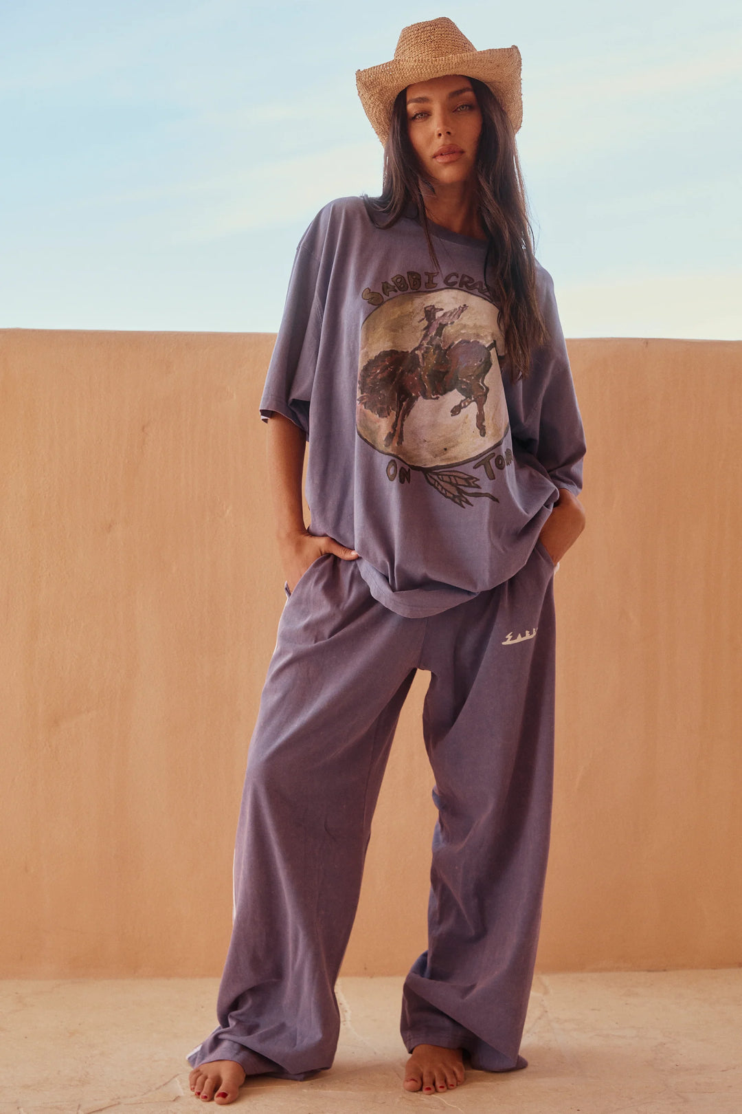Crazy Horse Tee - Dusty Lavender