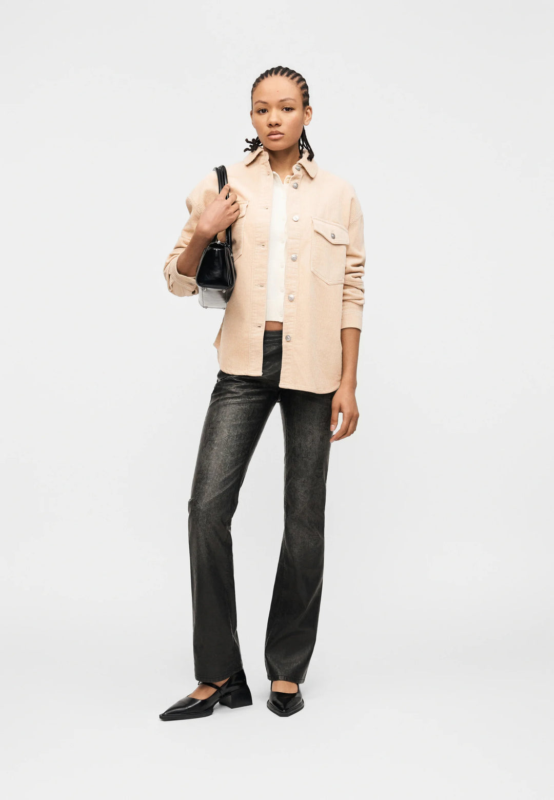 Tiggy Cord Shacket - Silver Lining