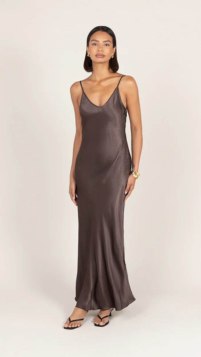 Lana V-Neck Satin Dress
