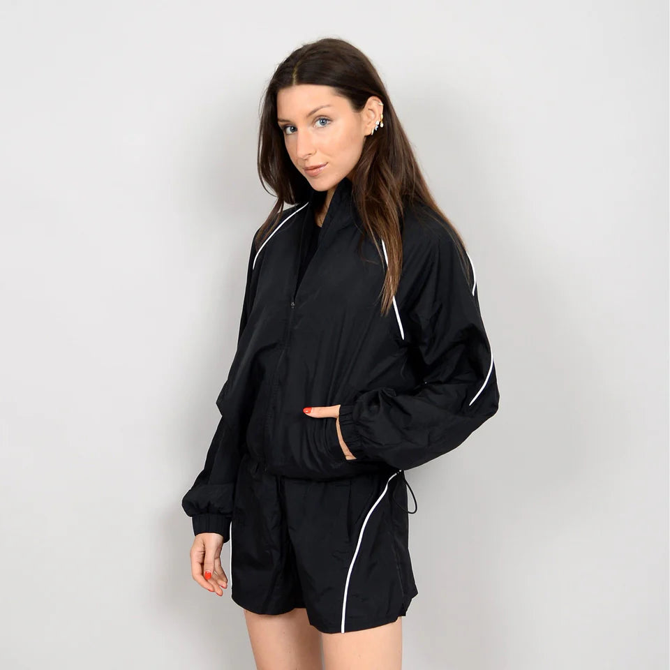 Winzy Mock Zip Up Windbreaker