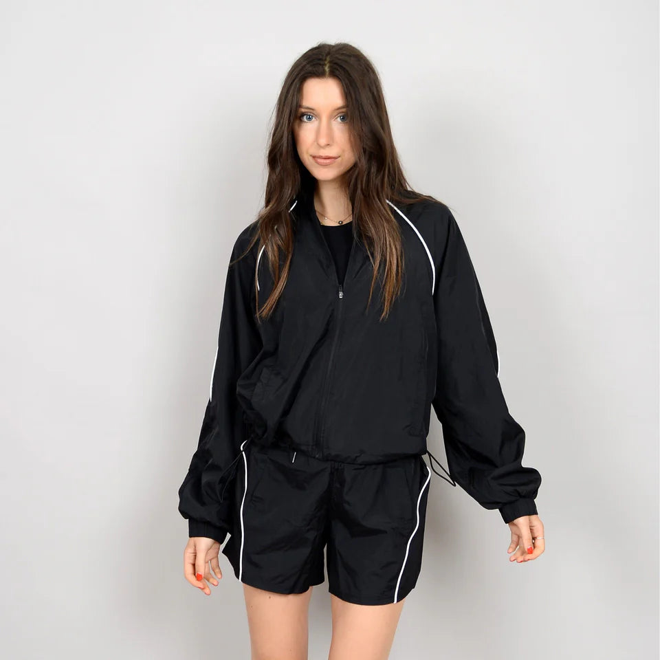 Winzy Mock Zip Up Windbreaker