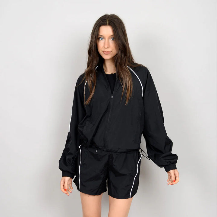 Winzy Mock Zip Up Windbreaker