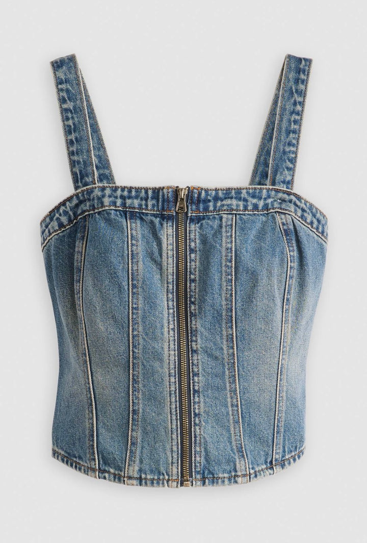 Denim Sculpted Bustier