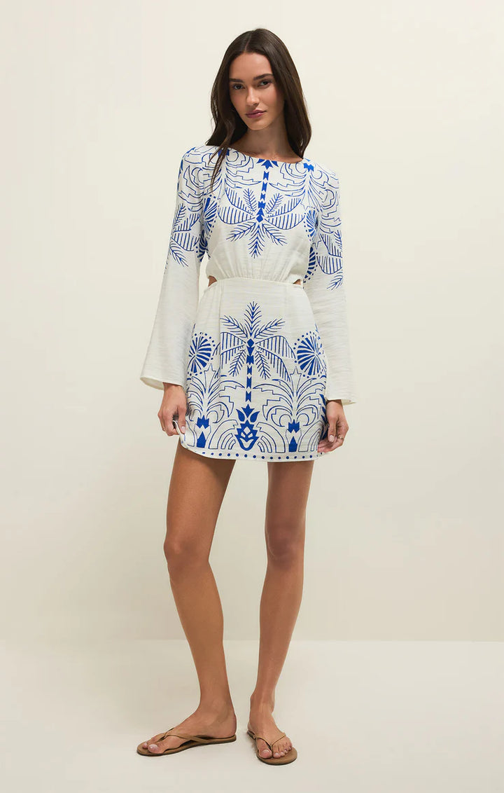 Tahini Palm Mini Dress