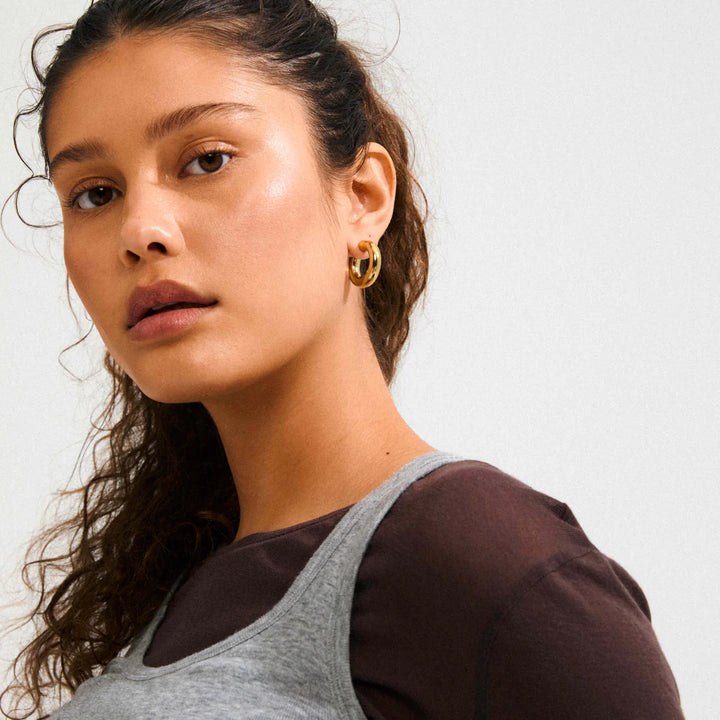 Phase Hoop Earrings- Medium