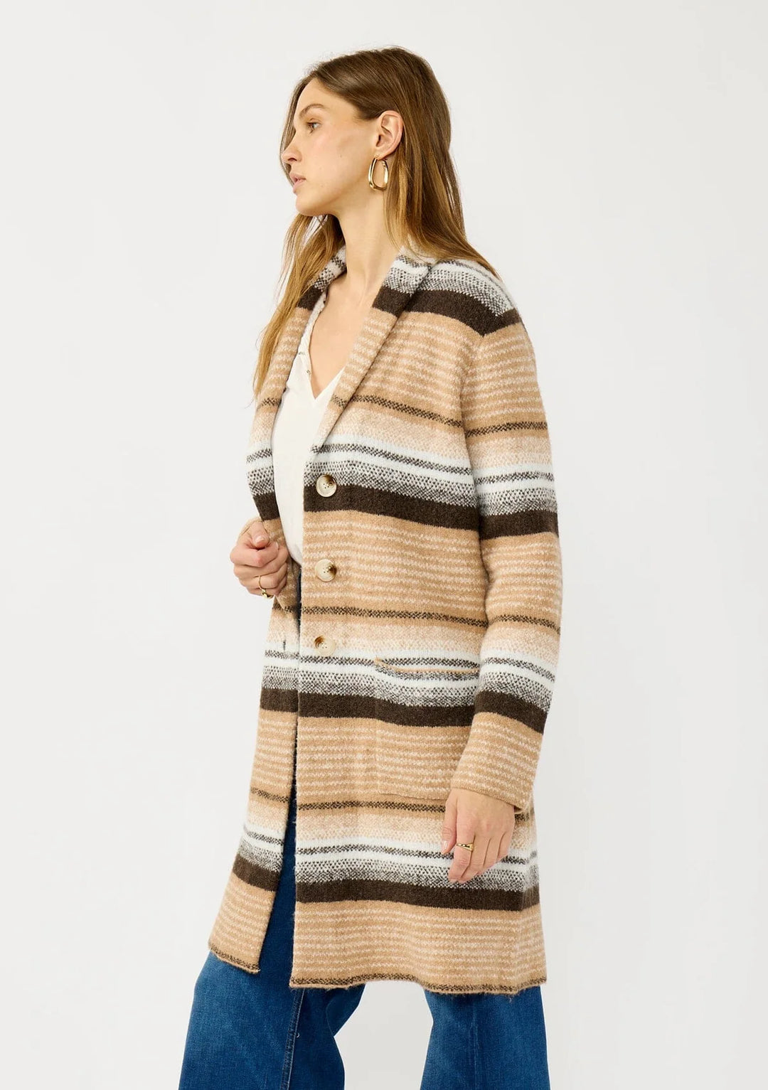 Tierra Striped Coatigan