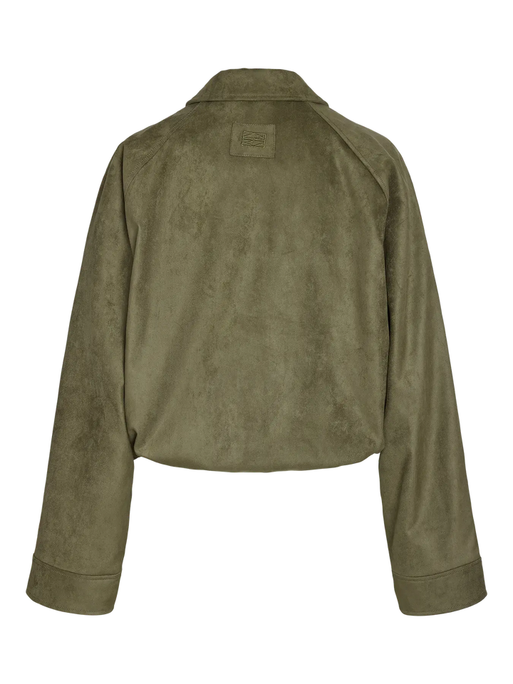 Memmy Faux Suede Bubble Jacket