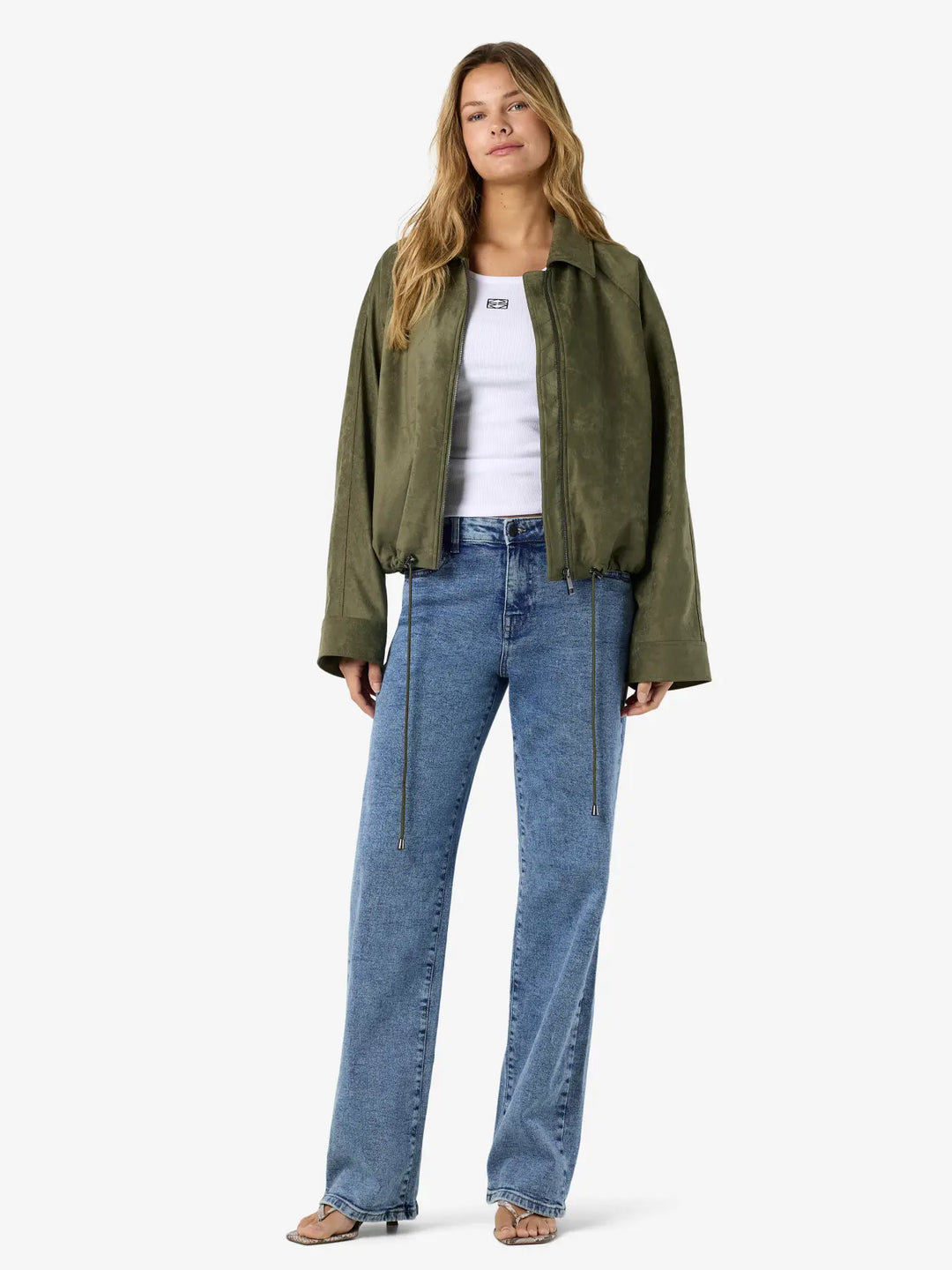 Memmy Faux Suede Bubble Jacket