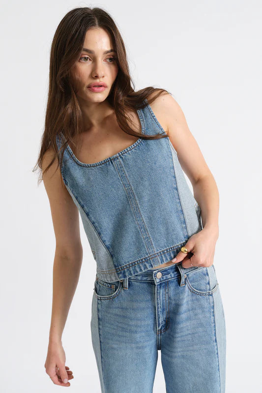 Solana Denim Top