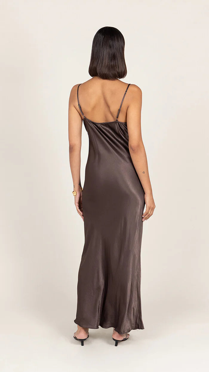 Lana V-Neck Satin Dress