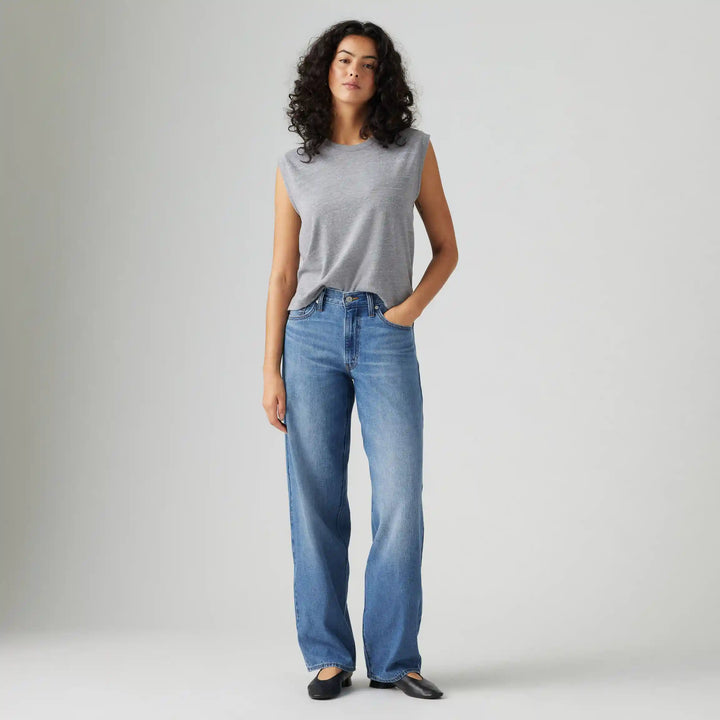 Baggy Dad Jean- Linen Denim