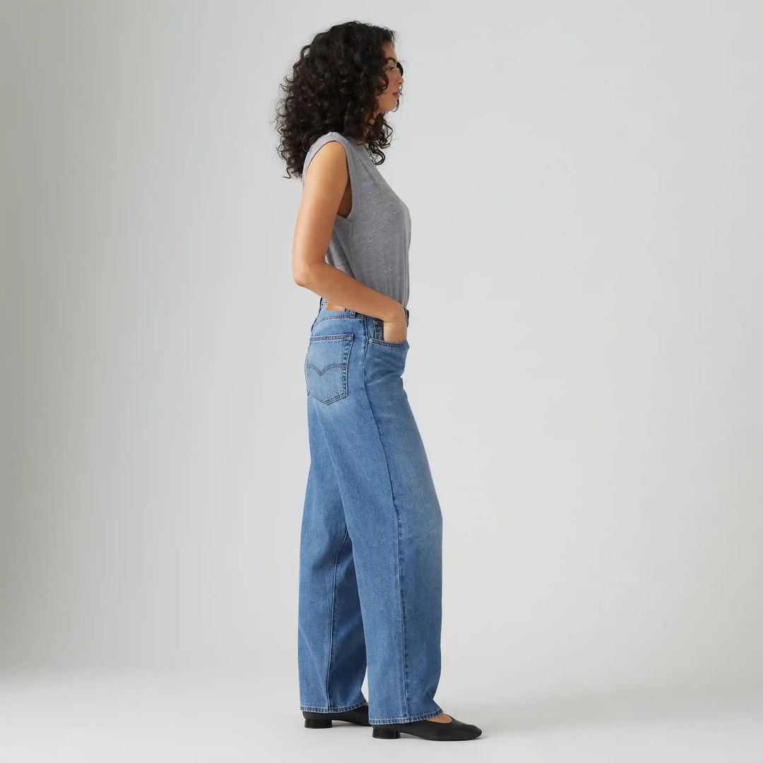 Baggy Dad Jean- Linen Denim