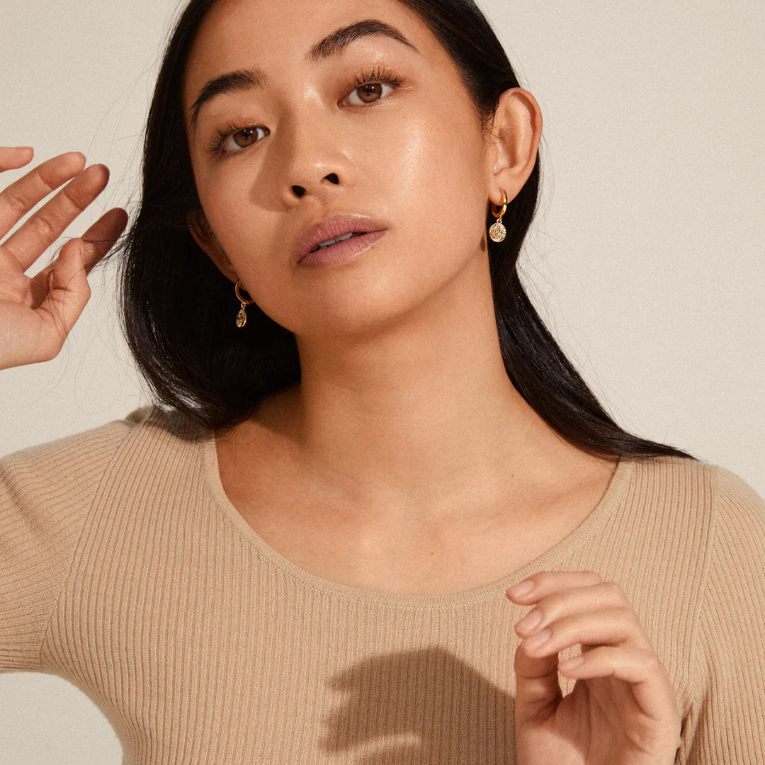 Nomad Coin Hoop Earrings