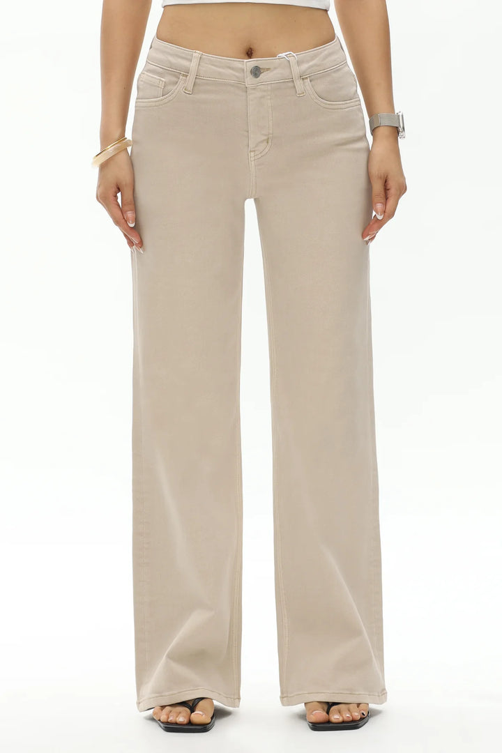 New York Mid Rise Slim Wide Denim - Void