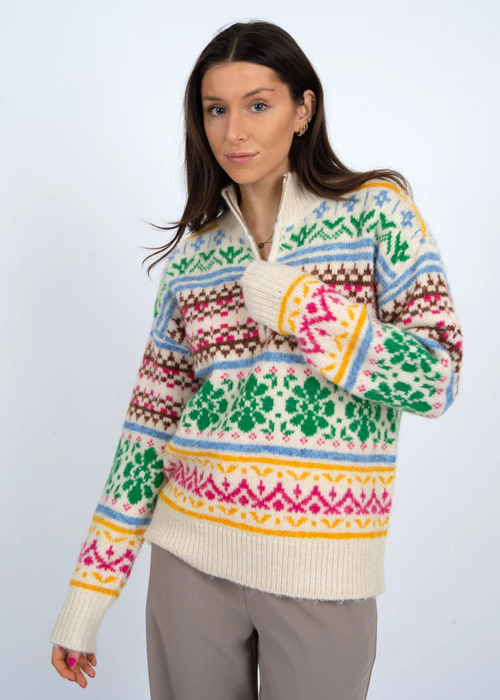 Uriana Zip Neck Pullover