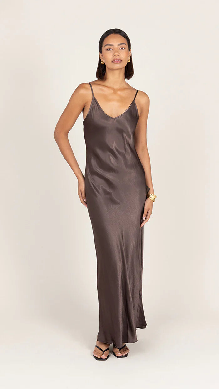 Lana V-Neck Satin Dress