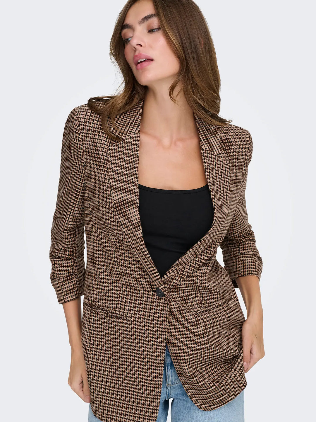 Lettie Life Check Blazer