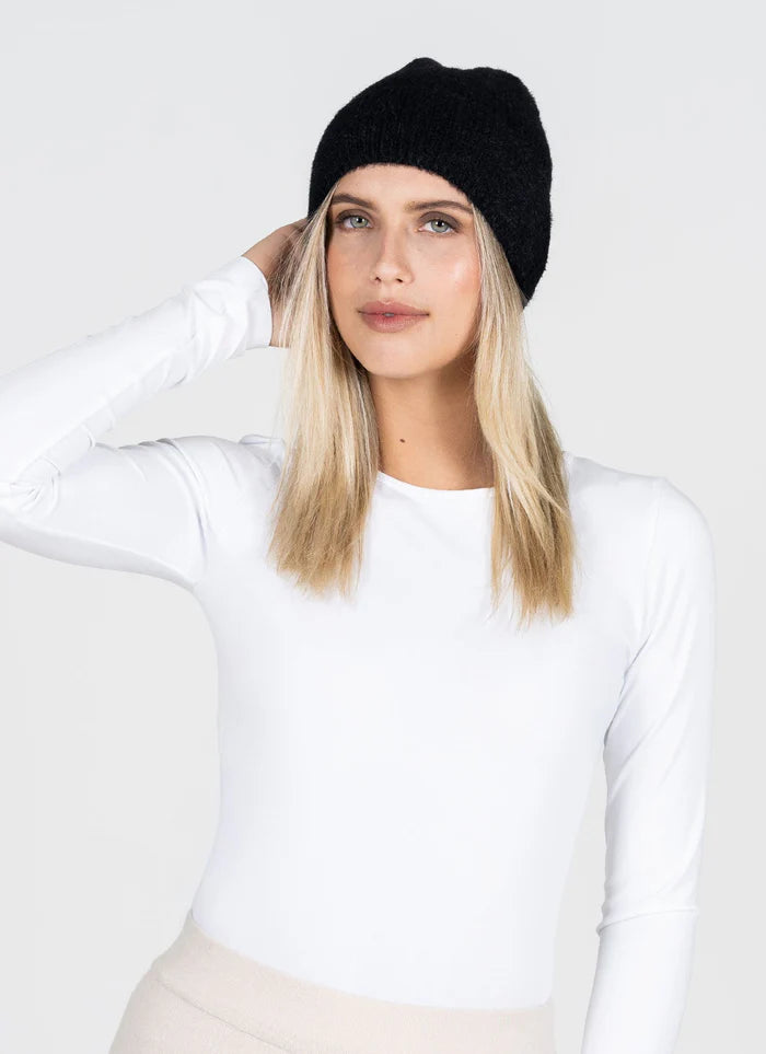 Fuzzy Ribbed Beanie