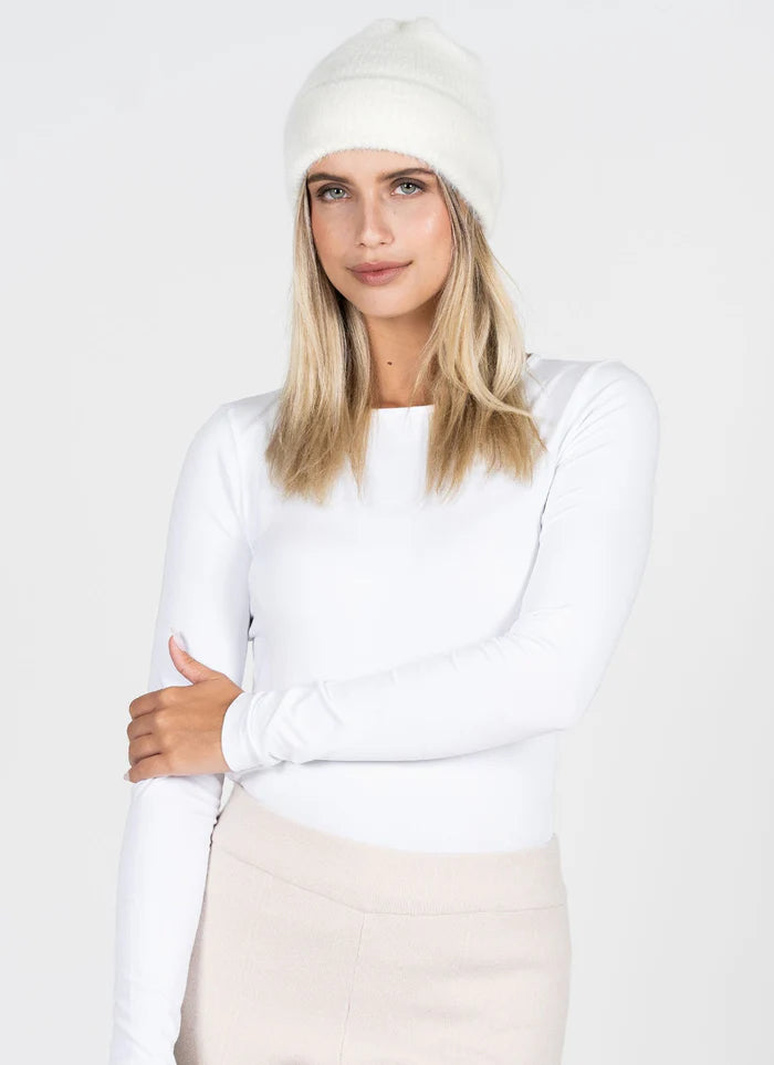 Fuzzy Ribbed Beanie
