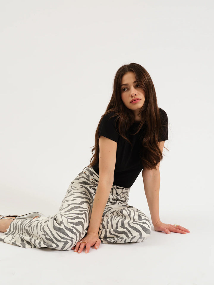 Far Out HR Wide Leg- Zebra