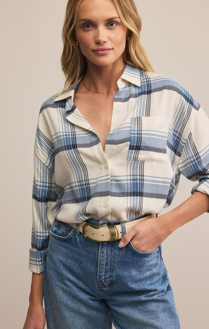 River Plaid Button Up