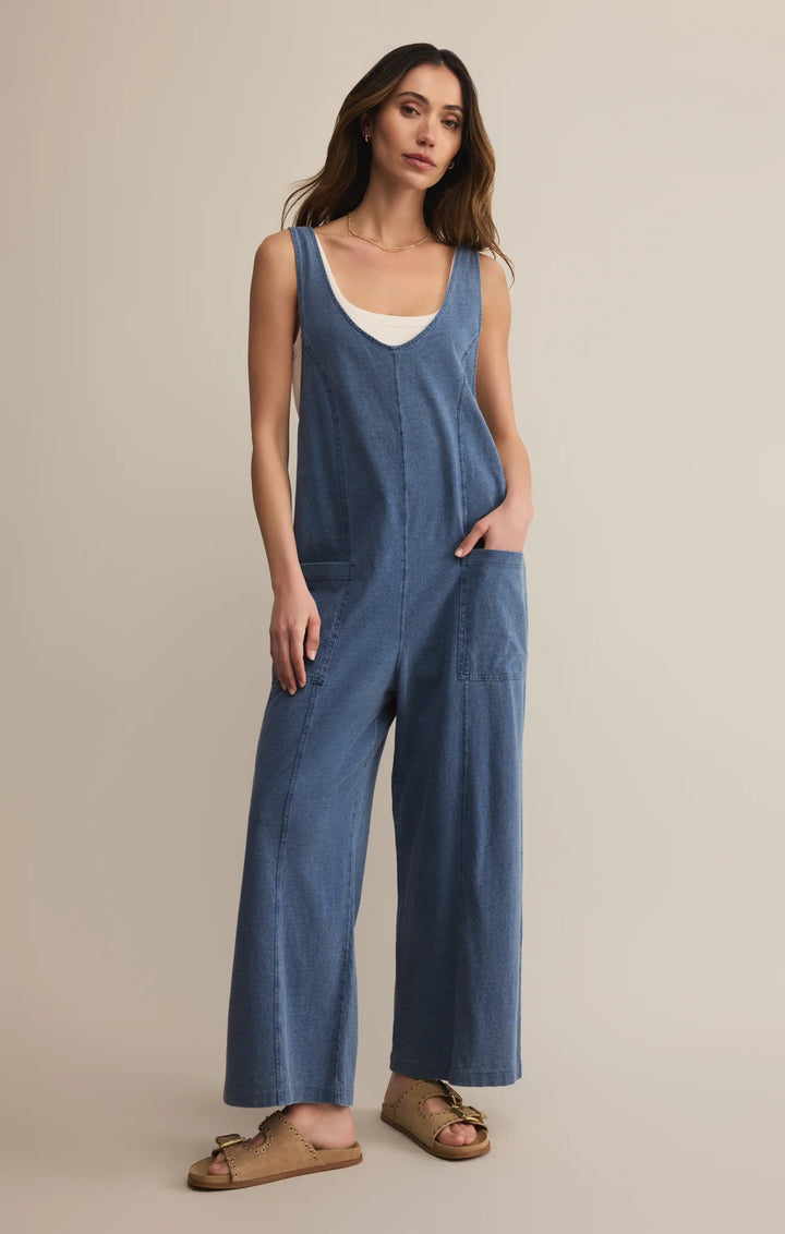 Brasilia Jersey Denim Jumpsuit