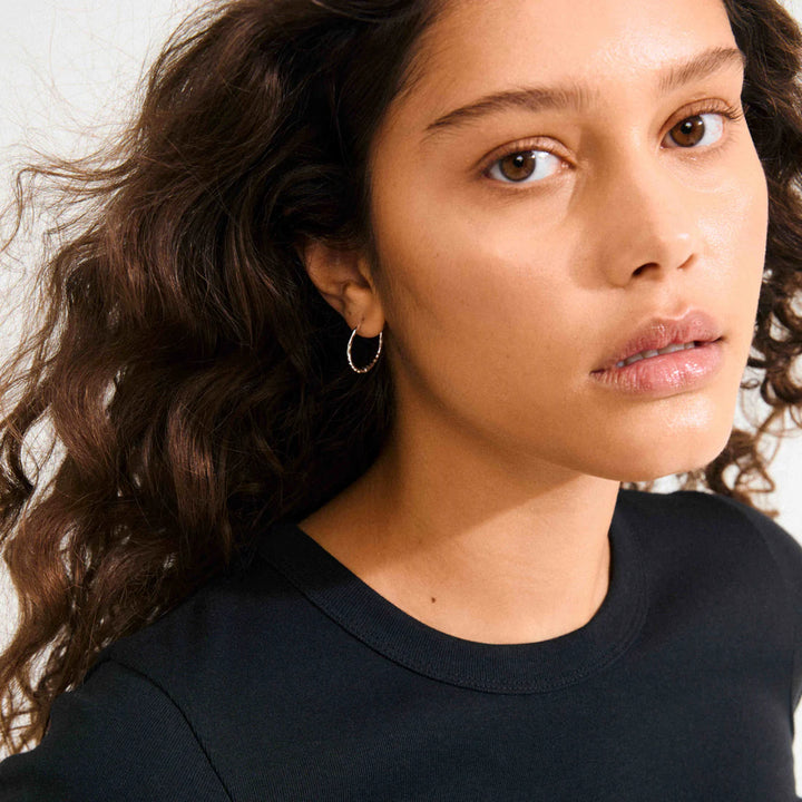 Between Hoop Earrings