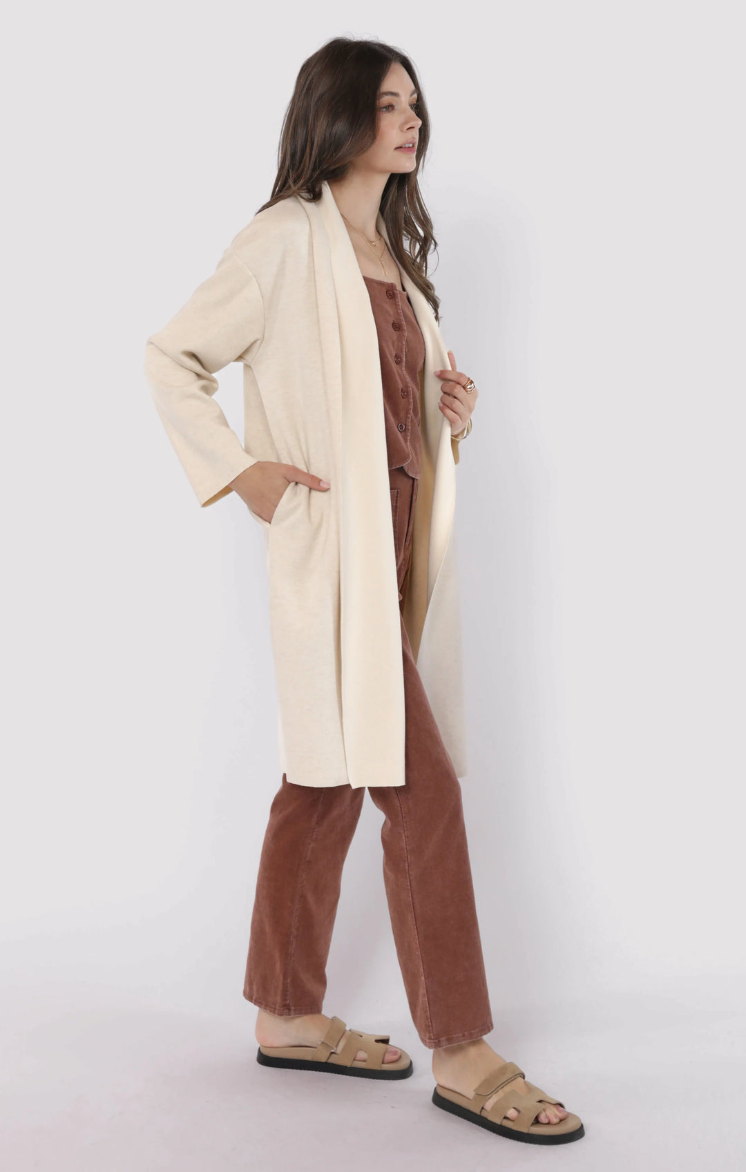 Alessia Shawl Collar Open Coat