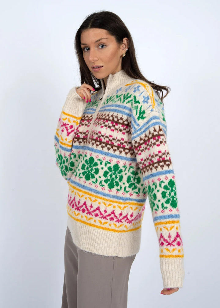 Uriana Zip Neck Pullover