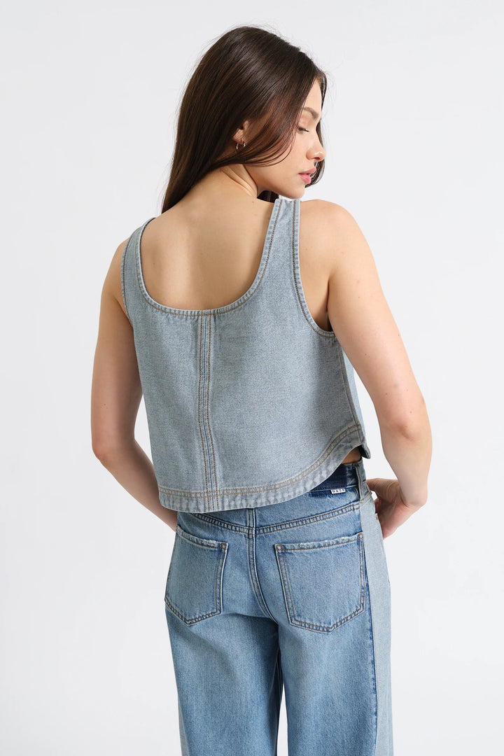 Solana Denim Top