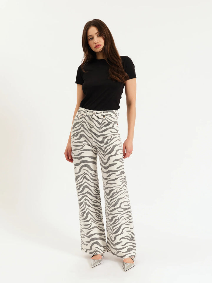 Far Out HR Wide Leg- Zebra