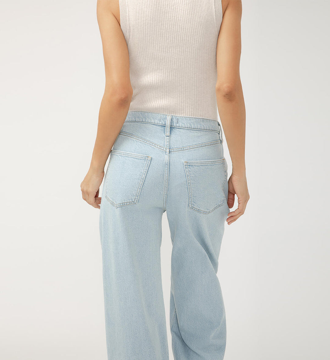 Pleated Denim Trouser