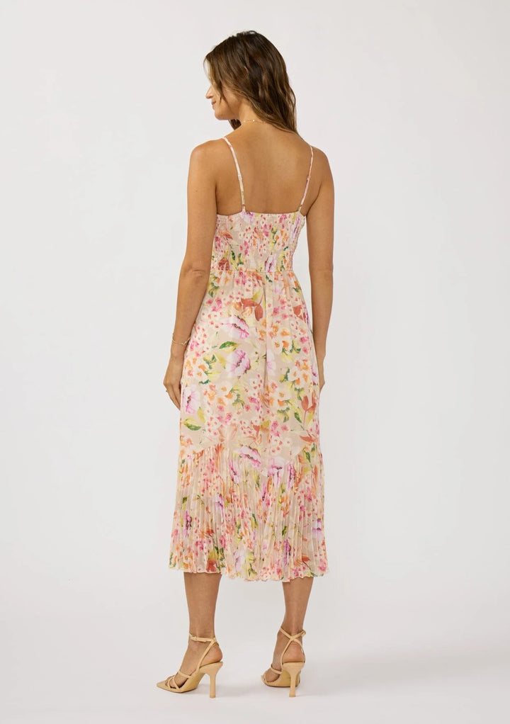 Songbird Pleated Midi Dress