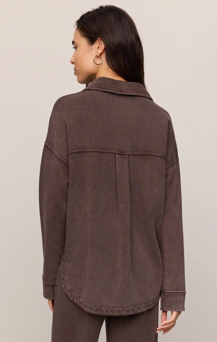 All Day Knit Jacket- Dark Chocolate