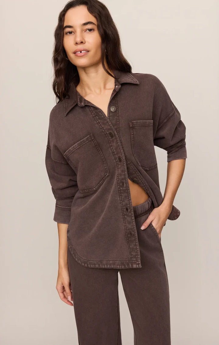 All Day Knit Jacket- Dark Chocolate