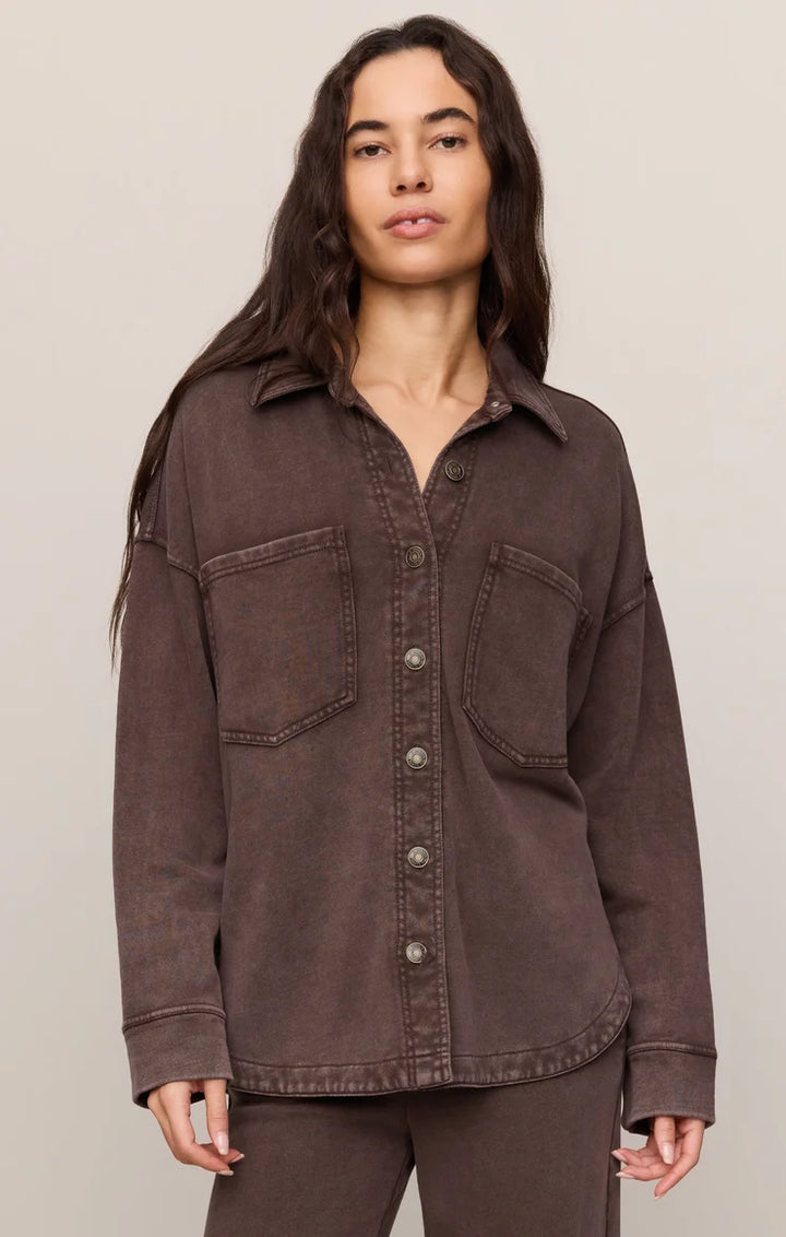 All Day Knit Jacket- Dark Chocolate