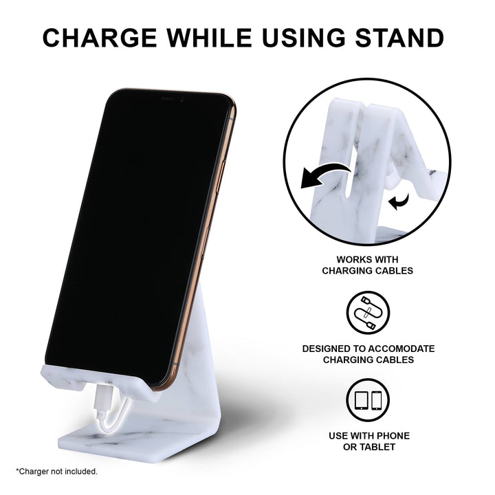 Acrylic Phone Stand - Misty Marble