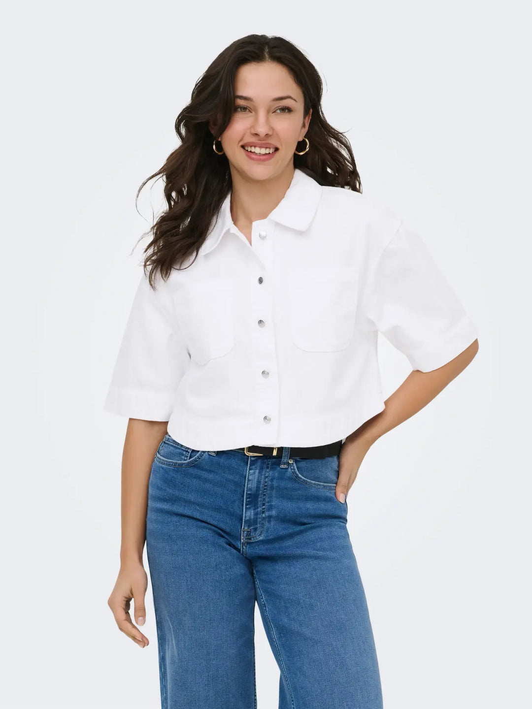 Cleo Crop Denim Shirt